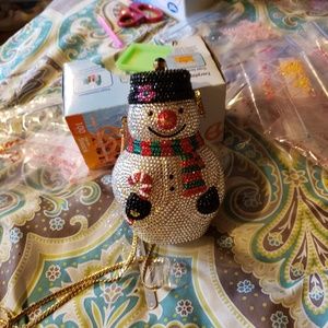 Snowman crystal purse